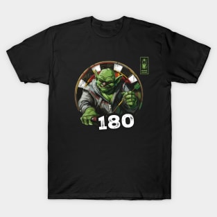 Darts 180 Onehundredandeigthy Green Game Champ T-Shirt